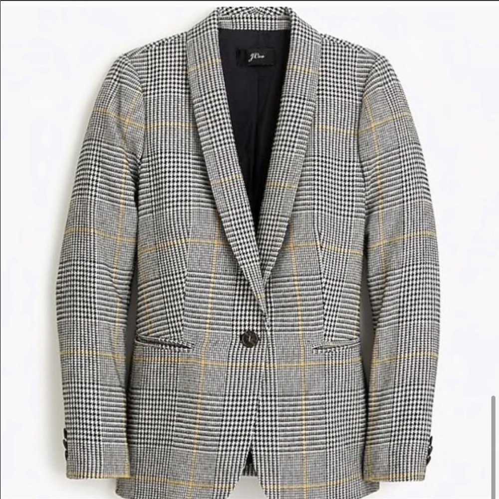 J. CREW Parke Wool Blend Glen Plaid Blazer SZ 18